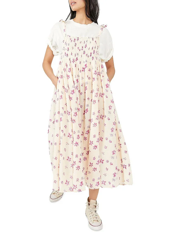 Womens Adjustble Smocked Sundress